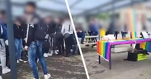 Ditën Ndërkombëtare Kundër Homofobisë dhe Transfobisë,Studentët muslimanë me thirrjen "Allahu Akbar" sulmojnë shkollën "LGBTQIA+"