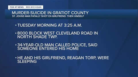 St. Johns man kills ex-girlfriend in Gratiot County murder-suicide