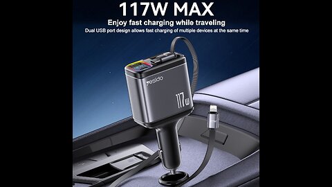 4 in 1 117W USB-C / Type-C+USB car fast Charger