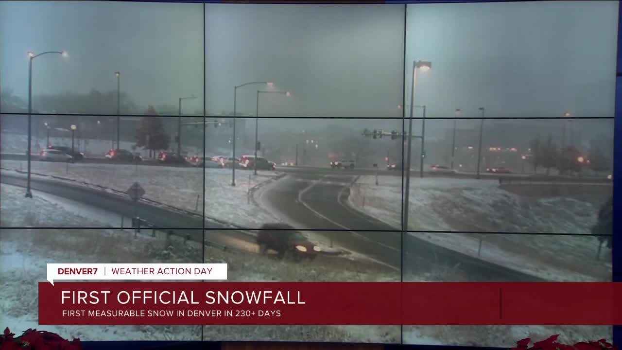 It's official: Denver sees first measurable snowfall in 232 days