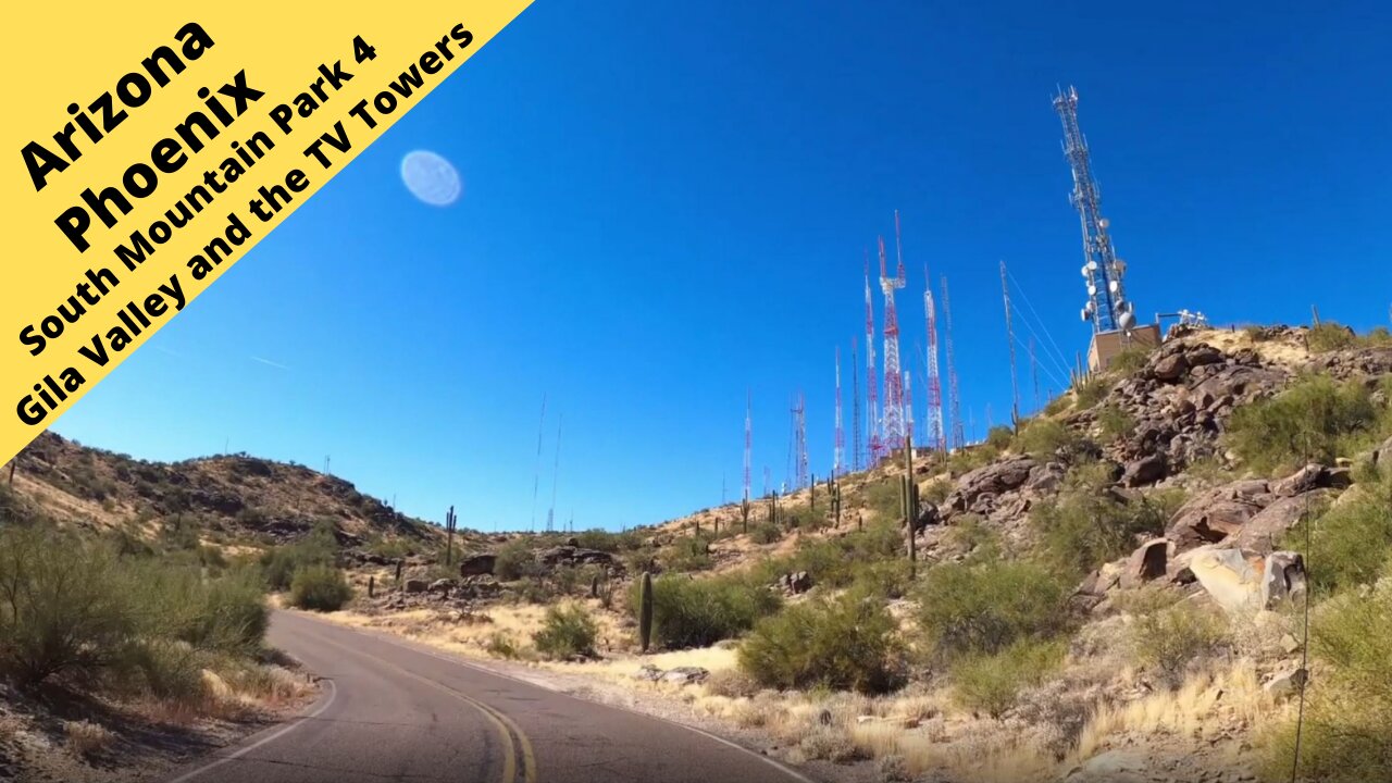 Arizona Phoenix South Mountain Park and Preserve 4 TV Towers