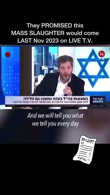 Genocidal Mr. Cleo fortune-telling their war crimes on Israeli TV - Nov 2023