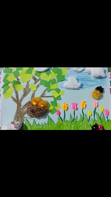 Art Activity For Preschool | Craft Activity | Spring Activities Kindergarten #shorts #youtubeshorts