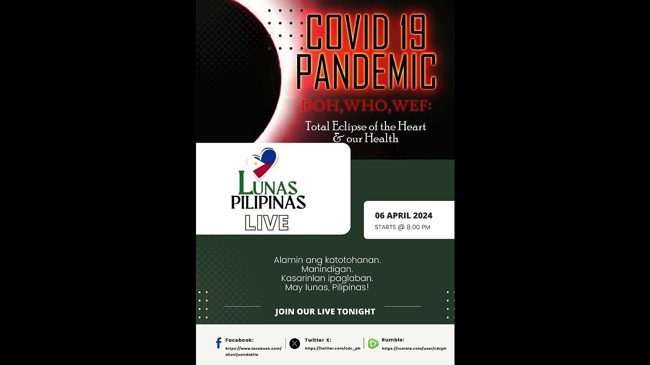 Lunas Pilipinas (040624) - DOH, WHO, WEF: Total eclipse of the heart and our health