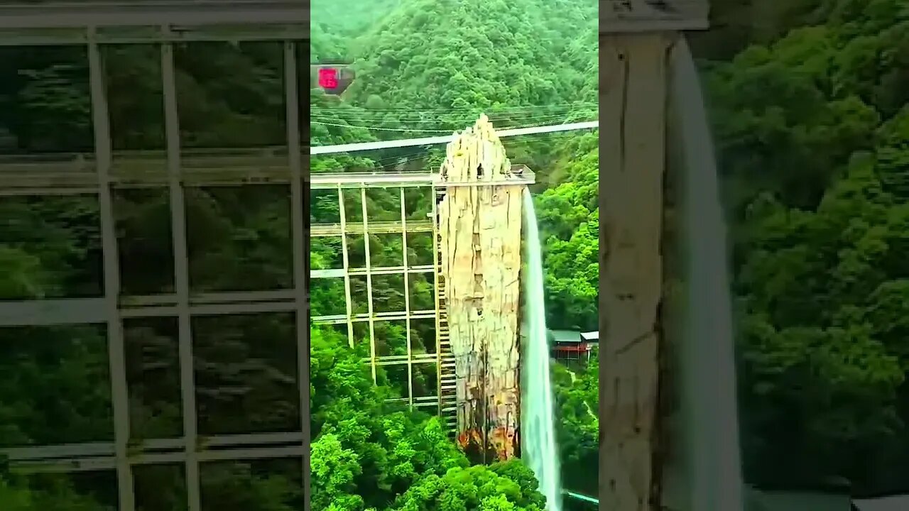 world largest elevator viewing waterfall