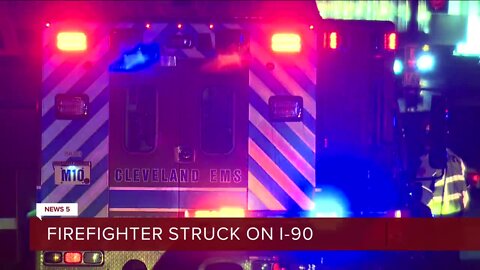 Cleveland Firefighter Struck