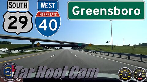 US 29 South and Interstate 40 West in Greensboro