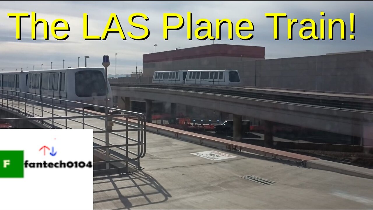 Riding the plane train at the Las Vegas Airport!