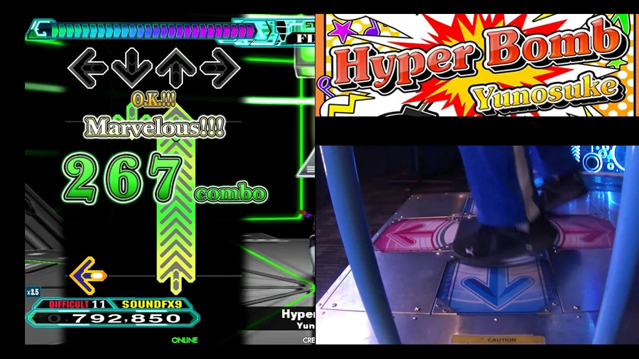 Hyper Bomb - DIFFICULT - AA#428 (Straightread FC) on Dance Dance Revolution A20 PLUS (AC, US)