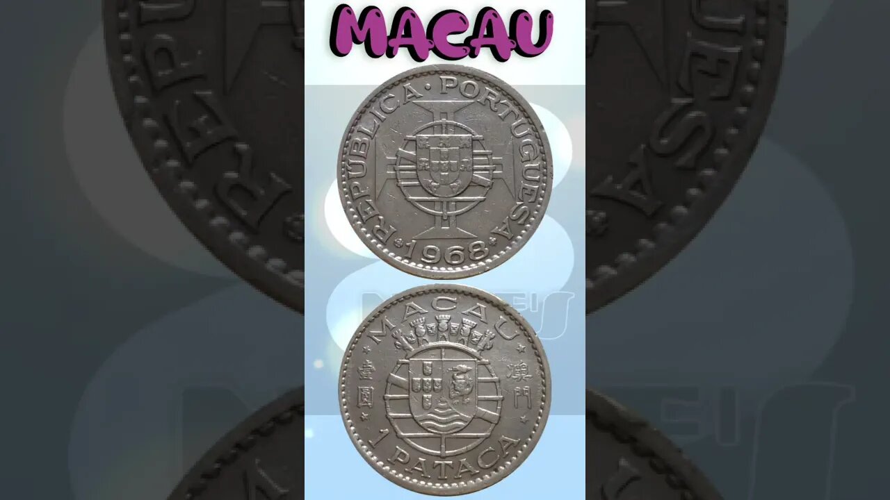Macau 1 Pataca 1968.#shorts #education #coinnotesz