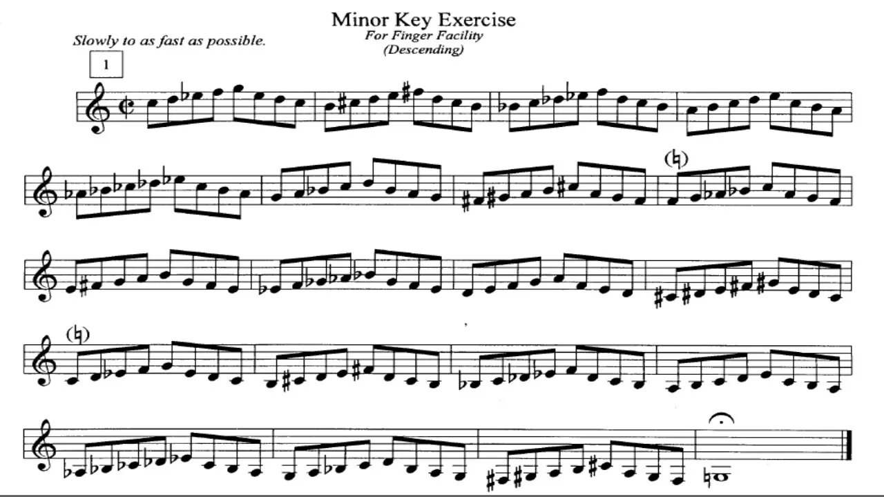 Minor Keys for finger facility #01 - Bobby Shew Exercises & Etudes Jazz and Classical Trumpeters