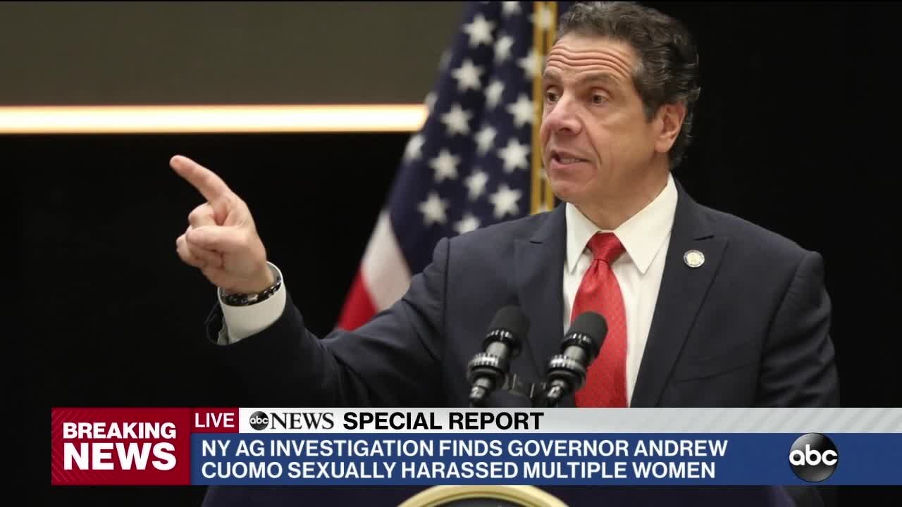 Investigation finds New York Gov. Andrew Cuomo sexually harassed multiple women