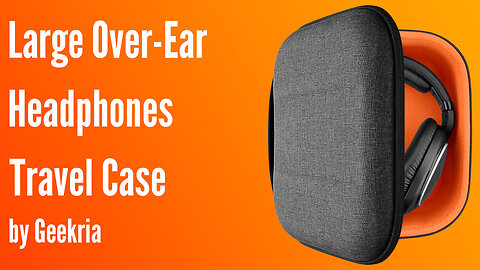 Large Over-Ear Headphones Travel Case, Hard Shell Headset Carrying Case | Geekria