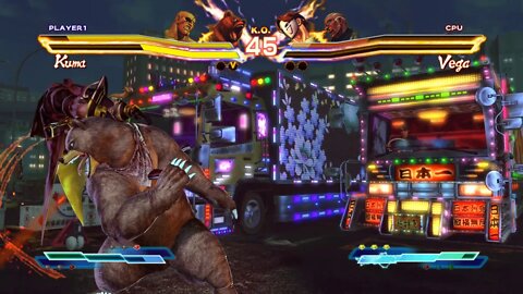 Street Fighter X Tekken: Kuma & Sagat vs Vega & Raven - 2K 1440p