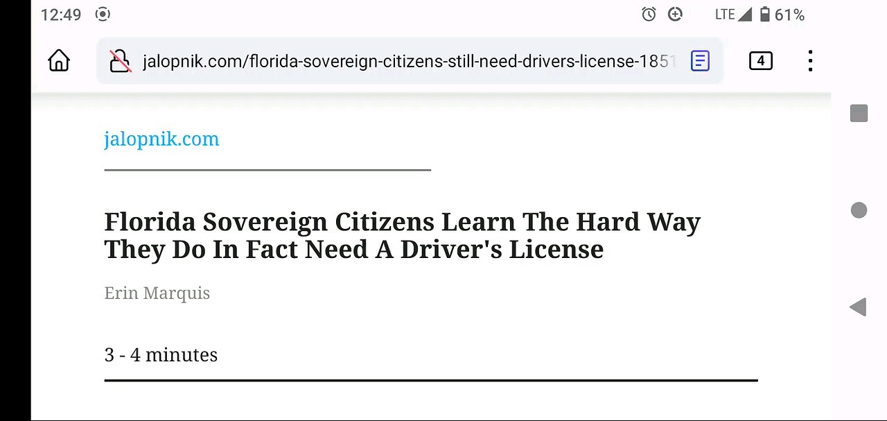 Two Florida 'Sovereign Citizens' Arrested at Traffic Stop.