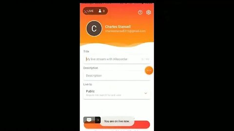 My live stream with XRecorder