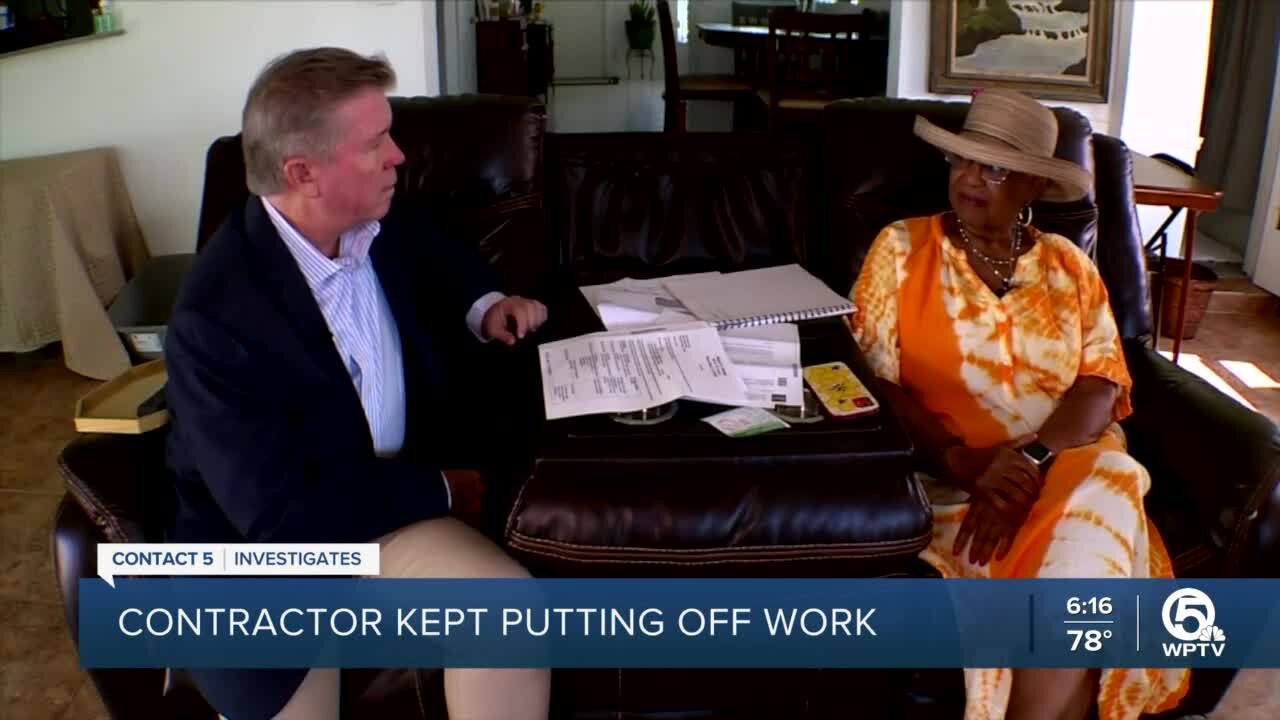 West Palm Beach contractor took down payment and delayed work, resident says