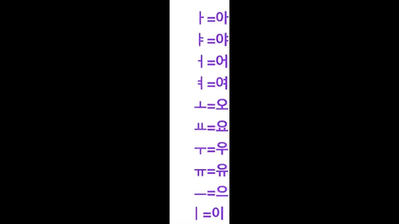 Korean Simple Vowels