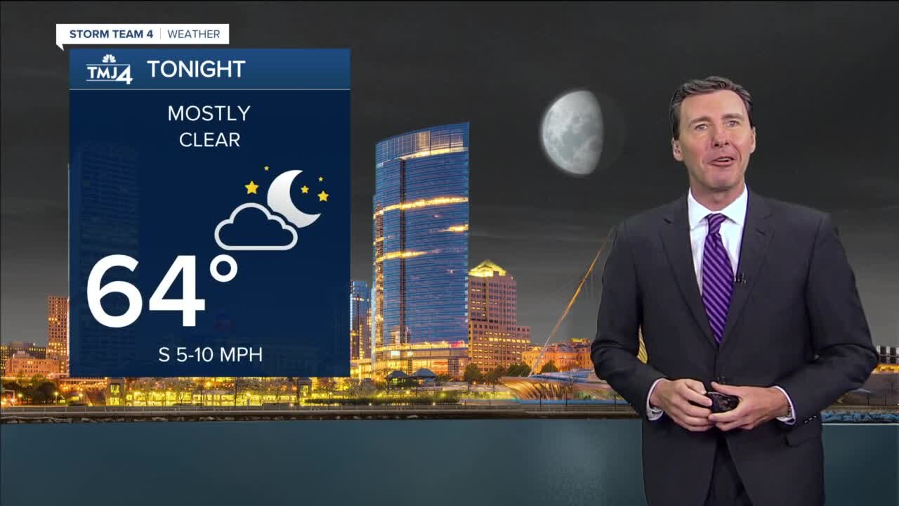 Thursday evening is nice with lows in the 60s