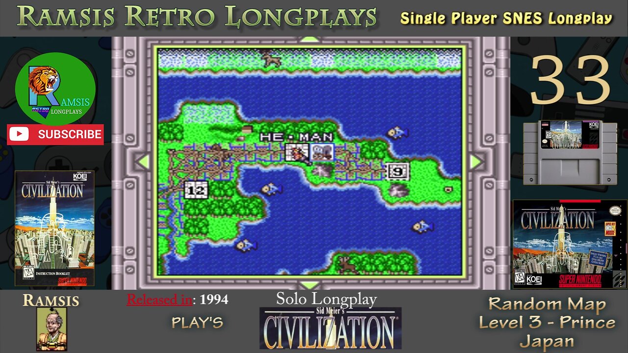 Sid Meier's Civilization | 1994 | SNES | Prince | Random | Japan - Episode #33