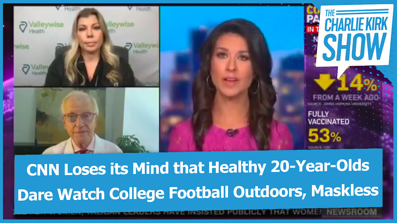 CNN Loses its Mind that Healthy 20-Year-Olds Dare Watch College Football Outdoors, Maskless