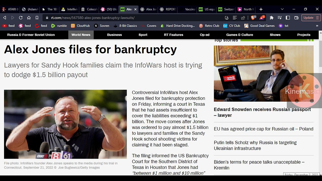 Famine Update Alex Jones files for bankruptcy