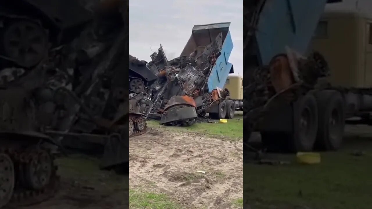 Wrecked Tanks Taken to the Scrap Pile