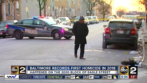 1st Homicide of the year in Baltime