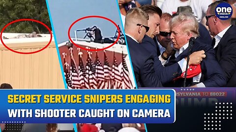 Trump Assassination Bid: Moment When US Secret Service Snipers Engage With Shooter| Caught On Cam