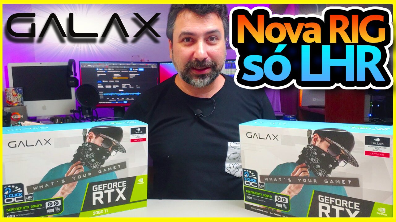 š“ UNBOXING GALAX RTX 3060 TI NOVA RIG de mineração de criptomoedas SOĢ LHR