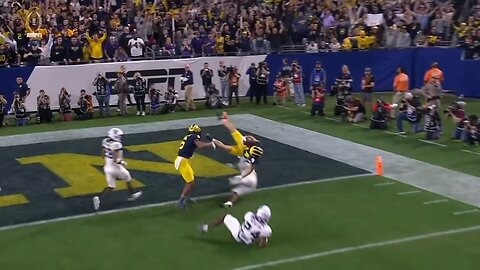 Michigan recovers TCU fumble and scores wild leaping touchdown to make it 41-38