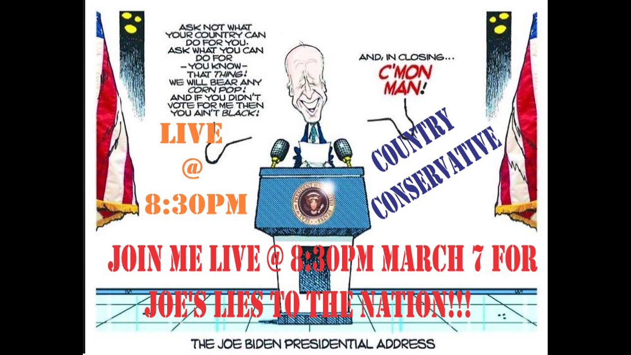 JOIN ME AS WE LISTEN TO JOE BIDEN LIE TO THE NATION AND TO THE LIBERALS WHO BELIEVE HIM!!!