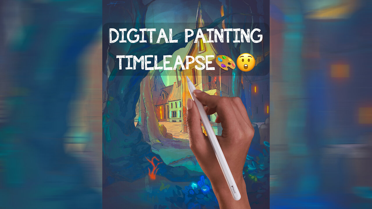 How I painted a magic house on iPad