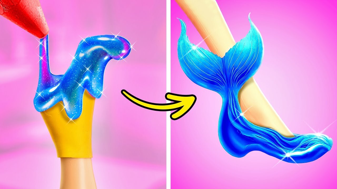 DIY Hacks How To Be a Mermaid 🧜♂️🧜♀️ DIY Mermaid Crafts and Tails For Dolls