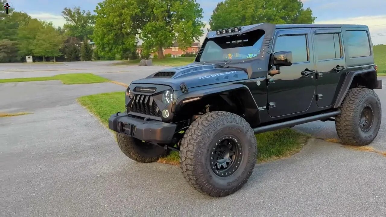 Jeep Wrangler Windshield Armour Installed - walk around