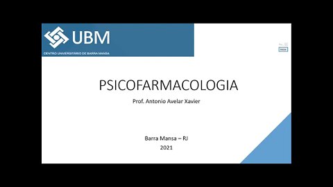 AULA 8 PSICOFARMACOLOGIA