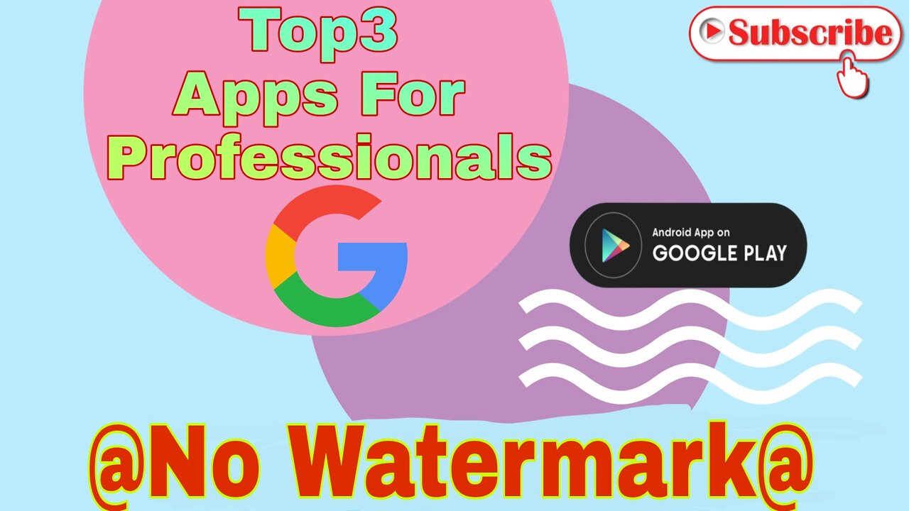 Top 3 app for professional video editing with no Watermark.