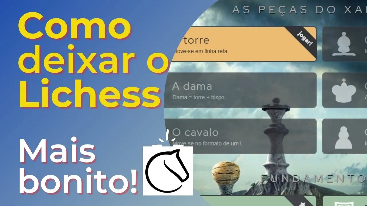 COMO DEIXAR O LICHESS MAIS BONITO #chess #xadrez #viral