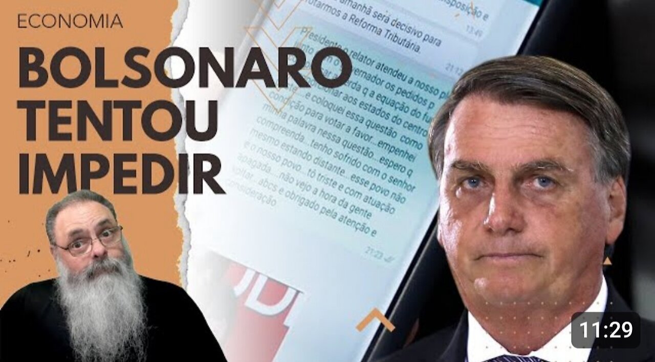 REFORMA tributária APROVADA: BOLSONARO mostra que é a ÚNICA OPOSIÇÃO de FATO e TENTOU IMPEDIR