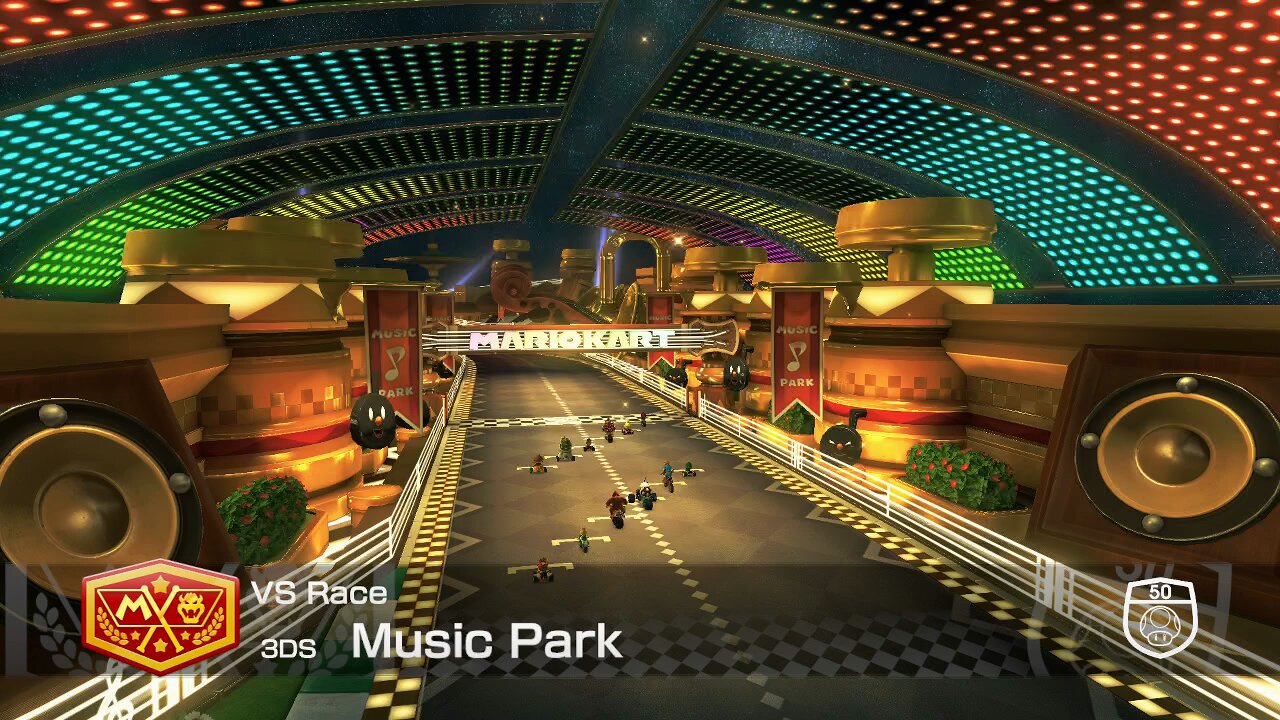 Mario Kart 8 Deluxe - 50cc (Hard CPU) - (3DS) Music Park