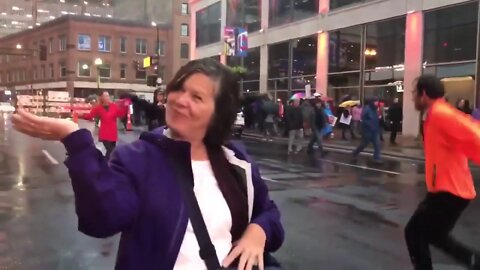 Crazy Left Wing Protestors Outside President Trump’s Rally in Minneapolis