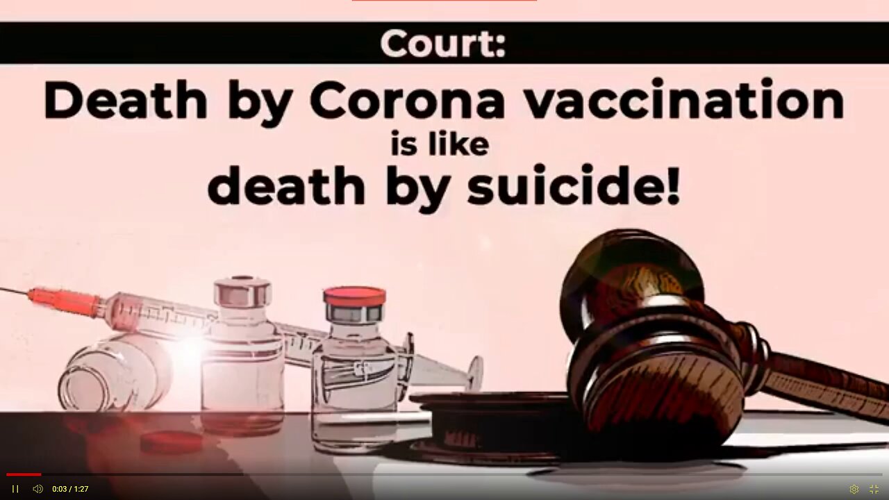 A Court Ruled Taking VAX and Death By Vax = Suicide, What Do You Call A Mandatory Vax DEATH?