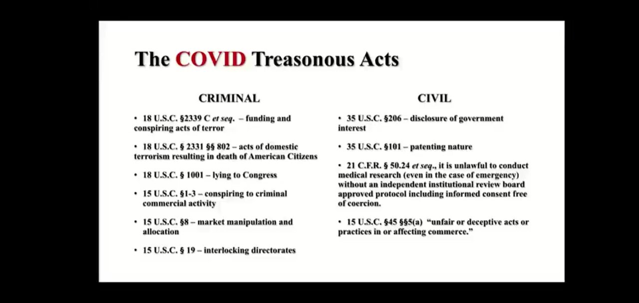 The COV TREASONOUS ACT