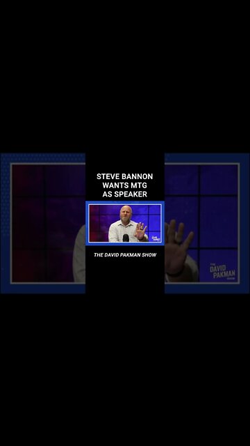 Steve Bannon Wants Marjorie Taylor Greene to Be House Speaker #shorts