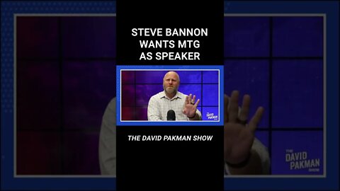 Steve Bannon Wants Marjorie Taylor Greene to Be House Speaker #shorts