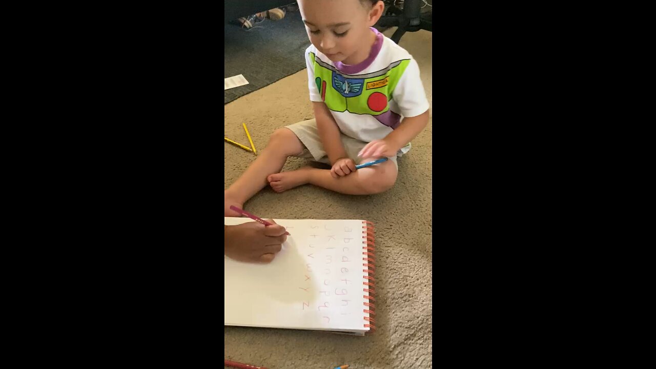 Two year old does his numbers, too cute