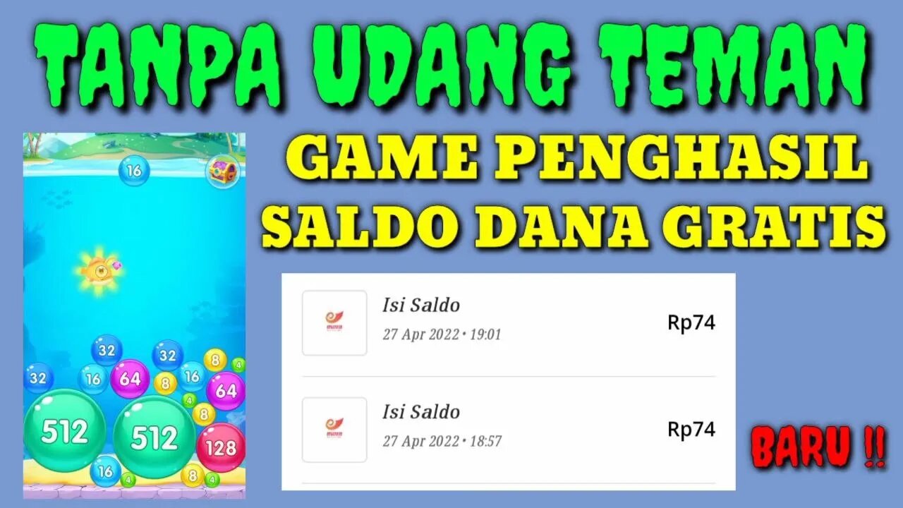 BARU TANPA UNDANG TEMAN !! GAME PENGHASIL SALDO DANA GRATIS TERBUKTI MEMBAYAR