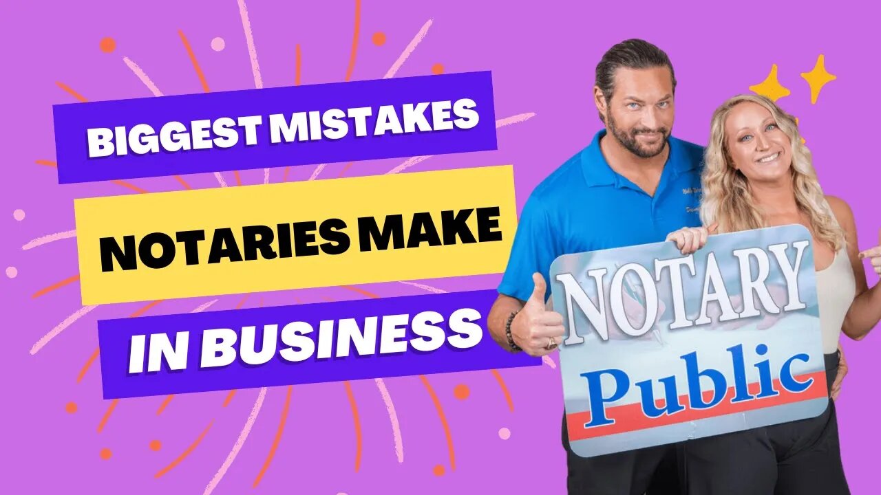 The Biggest Mistakes Notaries Make In There Signing Agent Business.