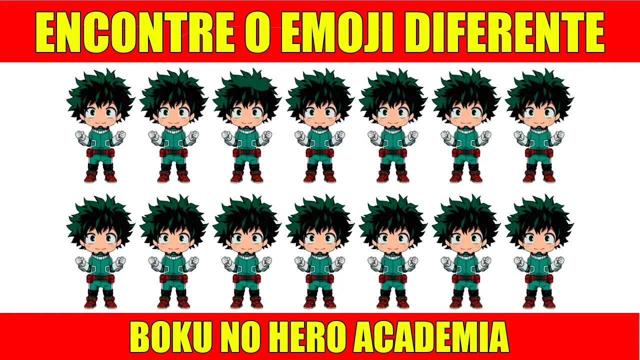 ACHE O EMOJI DIFERENTE DE BOKU NO HERO - ENCONTRE O EMOJI DIFERENTE DE MY HERO ACADEMIA