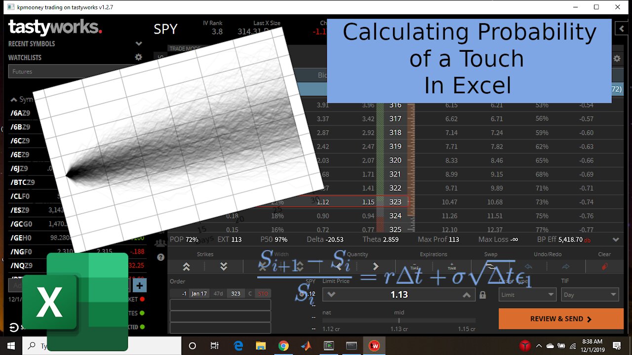 Calculating the Probability of a Stock Reaching a Given Price in a Specified Time Window in Excel